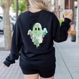 AAC Ghost Tell Me About It Speech Pathology AAC Sped Teacher Women's Sweatshirt Back Print Black AAC Ghost Tell Me About It Speech Pathology AAC Sped Teacher Women's Sweatshirt Back Print Black