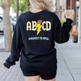 ABCD Highway To Spell Pencil Teacher & Student Font Me Women's Sweatshirt Back Print Black ABCD Highway To Spell Pencil Teacher & Student Font Me Women's Sweatshirt Back Print Black
