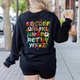 ABCs Learning Kindergarten Teacher Christmas Lights Alphabet For Men Women Kids Women's Sweatshirt Back Print Black ABCs Learning Kindergarten Teacher Christmas Lights Alphabet For Men Women Kids Women's Sweatshirt Back Print Black