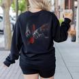 Acoustic Guitar Player Shirt Vintage Music Teacher Guitarist Women's Sweatshirt Back Print Black