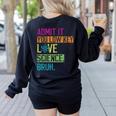 Admit It You Low Key Love Science Bruh Funny Science Teacher Women's Sweatshirt Back Print Black Admit It You Low Key Love Science Bruh Funny Science Teacher Women's Sweatshirt Back Print Black