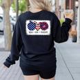 American Flag Teach Love Freedom Preschool Teacher 4th July Women's Sweatshirt Back Print Black American Flag Teach Love Freedom Preschool Teacher 4th July Women's Sweatshirt Back Print Black