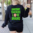 Anatomy Teachers Love Brains Halloween Teacher Costume Shirt Women's Sweatshirt Back Print Black Anatomy Teachers Love Brains Halloween Teacher Costume Shirt Women's Sweatshirt Back Print Black