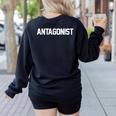 Antagonist English Literature Teacher Costume T Shirt Women's Sweatshirt Back Print Black Antagonist English Literature Teacher Costume T Shirt Women's Sweatshirt Back Print Black