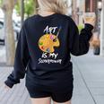 Art Is My Superpower Drawing Art Teacher Artists Women's Sweatshirt Back Print Black Art Is My Superpower Drawing Art Teacher Artists Women's Sweatshirt Back Print Black