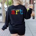 Art Teacher Artists Women's Sweatshirt Back Print Black Art Teacher Artists Women's Sweatshirt Back Print Black