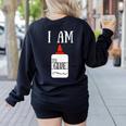 Art Teacher T-Shirt I Am The Glue Women's Sweatshirt Back Print Black