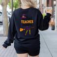 This Is My Awesome Teacher Costume Halloween Witch Women's Sweatshirt Back Print Black This Is My Awesome Teacher Costume Halloween Witch Women's Sweatshirt Back Print Black
