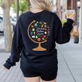Awesome Teachers T Shirt Teaching Future Leaders Globe For Men Women Women's Sweatshirt Back Print Black Awesome Teachers T Shirt Teaching Future Leaders Globe For Men Women Women's Sweatshirt Back Print Black