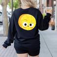 The Big Cheese Good Egg Teacher Halloween Costume Food Group Women's Sweatshirt Back Print Black