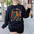 Bilingual Paraeducator Paraprofessional Parapro Teachers Women's Sweatshirt Back Print Black Bilingual Paraeducator Paraprofessional Parapro Teachers Women's Sweatshirt Back Print Black