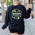 Biology Squad Science Teacher Student Biologist Women's Sweatshirt Back Print Black