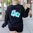 Biology T Shirts Science Biology Teacher Idea Women's Sweatshirt Back Print Black