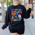 I Blasted Through 100 Days Of School 100th Day Teacher Kids Women's Sweatshirt Back Print Black