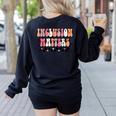 Boho Inclusion Matters Special Education SPED Teacher Women Women's Sweatshirt Back Print Black