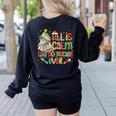 Book Tree All Is Calm Said No Teacher Ever Christmas Women's Sweatshirt Back Print Black