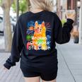 Broken Crayons Still Color Cat Teacher Women's Sweatshirt Back Print Black