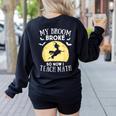 My Broom Broke So Now I Teach Math Teacher Halloween Costume For Men Women Women's Sweatshirt Back Print Black My Broom Broke So Now I Teach Math Teacher Halloween Costume For Men Women Women's Sweatshirt Back Print Black