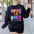 Bruh We Back Teachers First Day Back To School Teachers Women's Sweatshirt Back Print Black Bruh We Back Teachers First Day Back To School Teachers Women's Sweatshirt Back Print Black