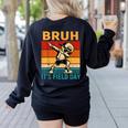 Bruh It's Field Day Teacher Happy Field Day Dabbing Boy Women's Sweatshirt Back Print Black Bruh It's Field Day Teacher Happy Field Day Dabbing Boy Women's Sweatshirt Back Print Black