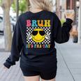 Bruh It's Fri-Yay Friday Weekend Smile Face Teacher Student Women's Sweatshirt Back Print Black Bruh It's Fri-Yay Friday Weekend Smile Face Teacher Student Women's Sweatshirt Back Print Black
