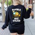 Bumble Bee Squad Honey Bumblebee Teacher Team Group Women's Sweatshirt Back Print Black Bumble Bee Squad Honey Bumblebee Teacher Team Group Women's Sweatshirt Back Print Black