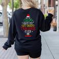 All Is Calm Said No 1st Grade Teacher Ever Christmas Teacher Women's Sweatshirt Back Print Black