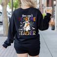 You Can't Scare Me I'm A Teacher Halloween Costume Women's Sweatshirt Back Print Black