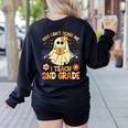 You Can't Scare Me I Teach 2nd Grade Halloween Teacher Ghost Women's Sweatshirt Back Print Black