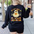 You Can't Scare Me I Teach 3rd Grade Halloween Teacher Ghost Women's Sweatshirt Back Print Black