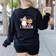 You Cant Scare Me I Teach First Grade Teacher Halloween Women's Sweatshirt Back Print Black You Cant Scare Me I Teach First Grade Teacher Halloween Women's Sweatshirt Back Print Black