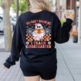 You Cant Scare Me I Teach Kindergarten Teacher Halloween Women's Sweatshirt Back Print Black You Cant Scare Me I Teach Kindergarten Teacher Halloween Women's Sweatshirt Back Print Black