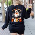 You Cant Scare Me I Teach Pre-K Teacher Halloween Women's Sweatshirt Back Print Black