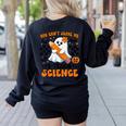 You Can't Scare Me I Teach Science Retro Teacher Halloween Women's Sweatshirt Back Print Black You Can't Scare Me I Teach Science Retro Teacher Halloween Women's Sweatshirt Back Print Black