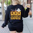 Chemistry Boo The Element Of Surprise Science Teacher Women's Sweatshirt Back Print Black Chemistry Boo The Element Of Surprise Science Teacher Women's Sweatshirt Back Print Black