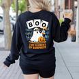 Chemistry Boo Ghost Element Of Surprise Science Teacher Tee Women's Sweatshirt Back Print Black Chemistry Boo Ghost Element Of Surprise Science Teacher Tee Women's Sweatshirt Back Print Black