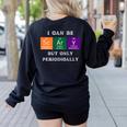Chemisty Science Teacher Periodic Table Halloween Women's Sweatshirt Back Print Black Chemisty Science Teacher Periodic Table Halloween Women's Sweatshirt Back Print Black
