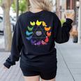 Chicken Themed Color Wheel Educational Art Teacher Artist Men Women Girls Kids Women's Sweatshirt Back Print Black