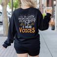 Choir Teacher I Hear Voices Chorister Church Choral Music Women's Sweatshirt Back Print Black