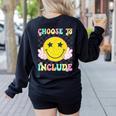 Choose To Include Special Education Teacher Autism Awareness Women's Sweatshirt Back Print Black Choose To Include Special Education Teacher Autism Awareness Women's Sweatshirt Back Print Black
