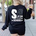 Christian Teacher S Is For Sunday School Essentials Women's Sweatshirt Back Print Black