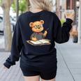 Classroom Fun With Teddy Bear Teacher Women's Sweatshirt Back Print Black Classroom Fun With Teddy Bear Teacher Women's Sweatshirt Back Print Black