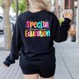 Color Special Education Squad Groovy Dream Team SPED Teacher Women's Sweatshirt Back Print Black Color Special Education Squad Groovy Dream Team SPED Teacher Women's Sweatshirt Back Print Black