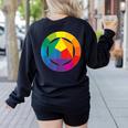 Color Wheel Palette Shirt Artist Painter Art Teacher Tshirt Women's Sweatshirt Back Print Black