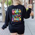 Color The World With Kindness Teacher Back To School Women's Sweatshirt Back Print Black Color The World With Kindness Teacher Back To School Women's Sweatshirt Back Print Black