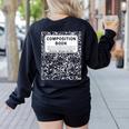 Composition Book Notebook Teachers Matching Group Halloween Women's Sweatshirt Back Print Black Composition Book Notebook Teachers Matching Group Halloween Women's Sweatshirt Back Print Black