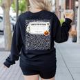 Composition Notebook Costume Adult Halloween For Teachers Women's Sweatshirt Back Print Black