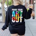 Cool Artist For Men Women Painter Art Teacher Paint Artists Women's Sweatshirt Back Print Black