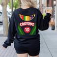 Crayon Box Fun Teacher Student Crayon Squad Halloween 2022 Women's Sweatshirt Back Print Black Crayon Box Fun Teacher Student Crayon Squad Halloween 2022 Women's Sweatshirt Back Print Black