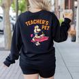 Cute Elementary School Student Dog Teacher's Pet Women's Sweatshirt Back Print Black Cute Elementary School Student Dog Teacher's Pet Women's Sweatshirt Back Print Black